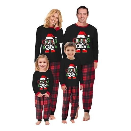 MUYOGRT pigiama natale famiglia set pigiami natalizi coppia christmas intero pigiama uomo donna pigiami invernale set pyjama natalizio per tutta la famiglia (01, mama)