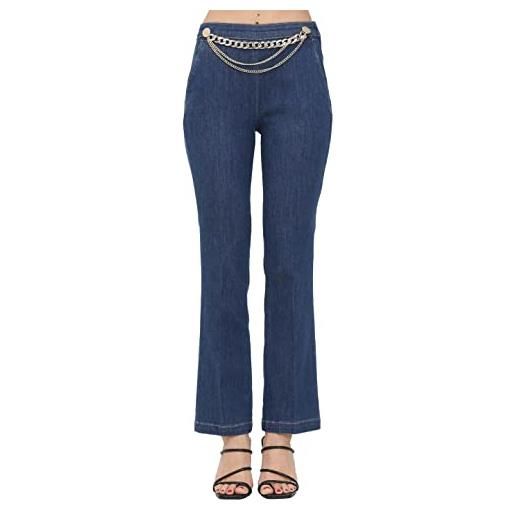 Liu Jo Jeans jeans donna denim jeans a zampa con catene pendenti 31