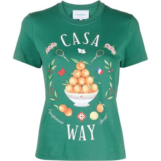 Casablanca t-shirt casa way - verde