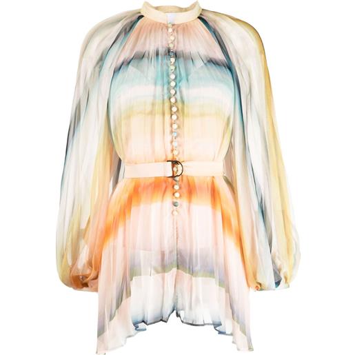 Acler blusa con stampa astone watercolour stripe - multicolore