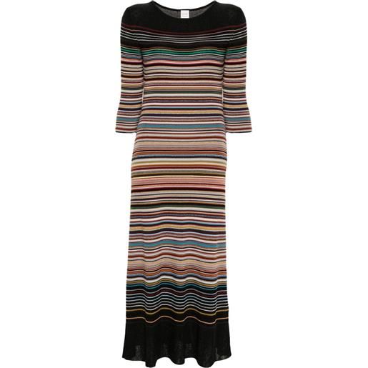 Paul Smith abito midi signature stripe - nero