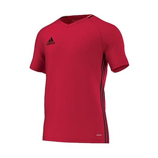 adidas con16 trg jsy, maglietta unisex-adulto, rosso (escarl/nero), s