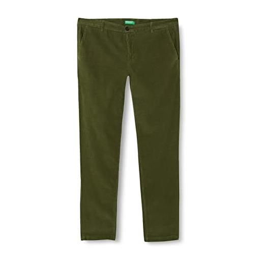United Colors of Benetton pantaloni 43b8uf01b uomo, verde militare 13t, 48