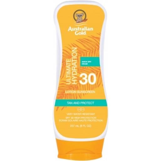 Australian Gold ultimate hydration lotion sunscreen spf30 237ml - crema solare water resistant protezione alta con effetto bronz