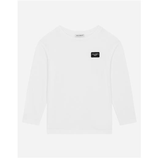 Dolce & Gabbana t-shirt in jersey con placca logata