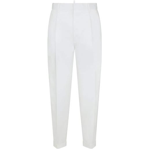 Dsquared2 pantaloni affusolati crop - bianco
