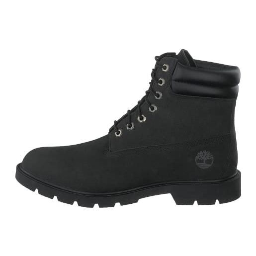 Timberland uomo 6 inch wr basic stivali, nero (black/nubuck), 43.5 eu