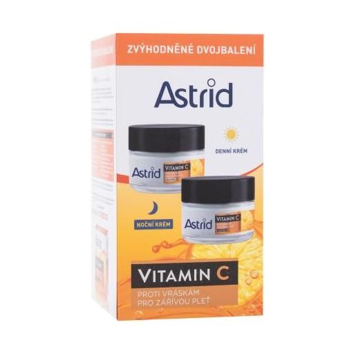 Astrid vitamin c duo set cofanetti crema giorno per la pelle crema da giorno alla vitamina c 50 ml + crema per la pelle da notte crema da notte alla vitamina c 50 ml per donna