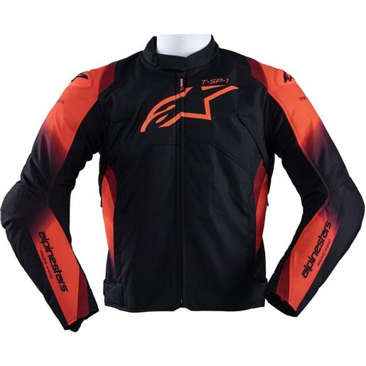 ALPINESTARS - giacca t-sp 1 v2 waterproof nero / rosso fluo