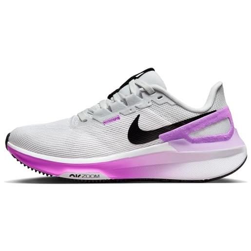 Nike zoom aria, scarpe per jogging su strada donna, bianco nero pure platinum fuch, 35.5 eu