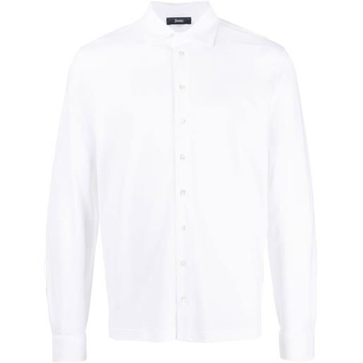 Herno camicia con colletto ampio - bianco