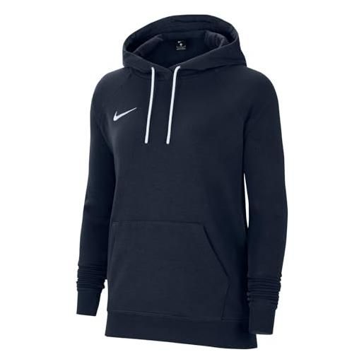 Nike park 20, hoodie donna, ossidiana bianco, xs