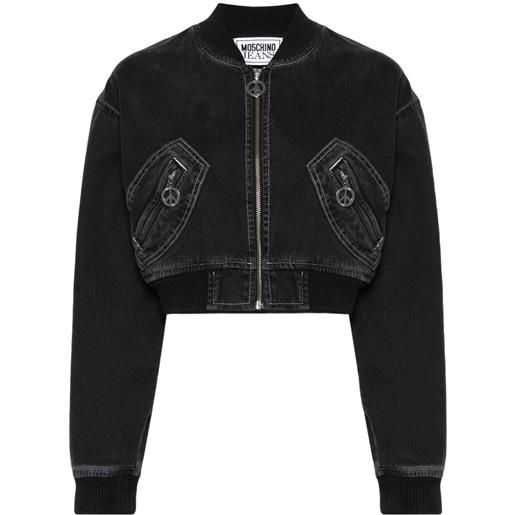 MOSCHINO JEANS bomber denim - nero