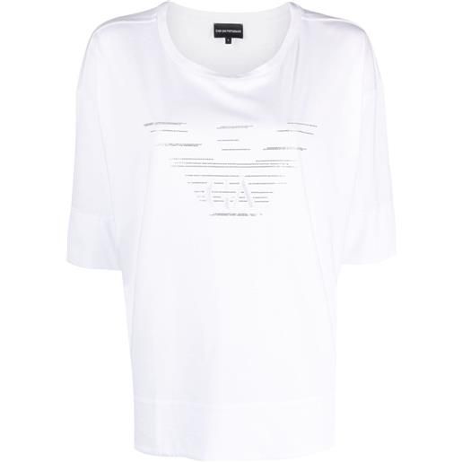 Emporio Armani t-shirt con strass - bianco