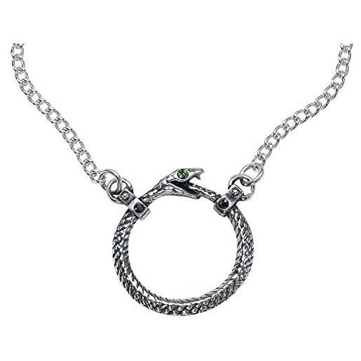 Alchemy Gothic sophia serpent necklace collana colore argento