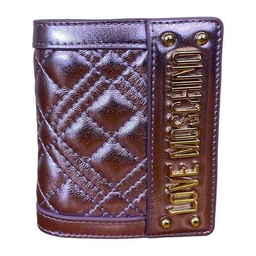 Love Moschino portafoglio con zip da donna marchio, modello jc5601pp1hla0, realizzato in pelle sintetica. Viola