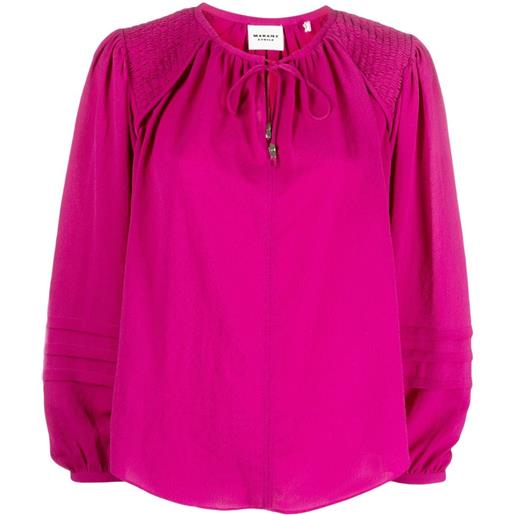 MARANT ÉTOILE blusa con collo lavallière - rosa