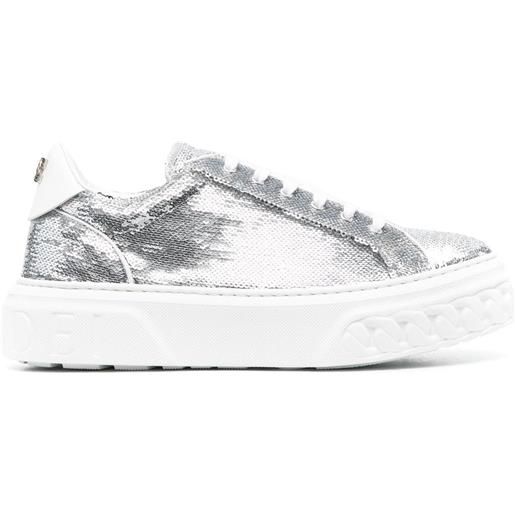 Casadei sneakers metallizzate - argento
