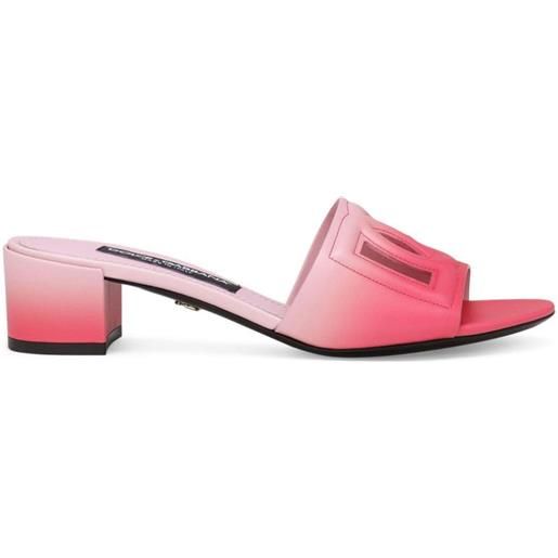 Dolce & Gabbana sandali dg in pelle - rosa