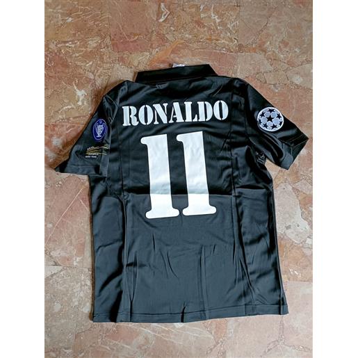 Real madrid adidas maglia calcio vintage storica nero away ronaldo 11 r9rmcf11