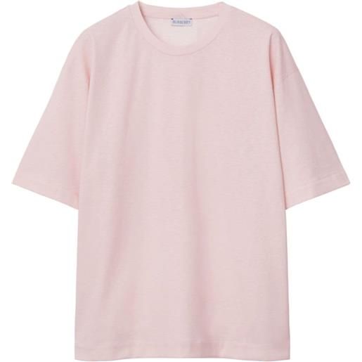 Burberry t-shirt con stampa ekd - rosa