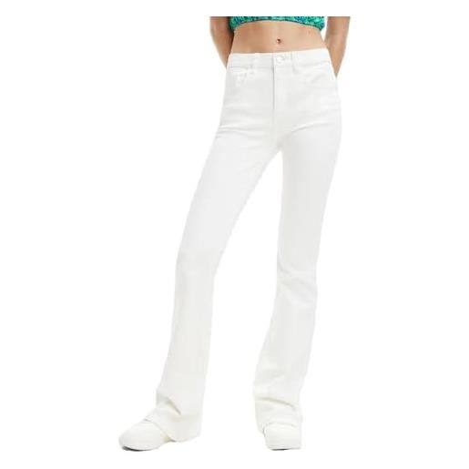 Desigual denim_luna 1000 pantaloni casual, bianco, 48 donna