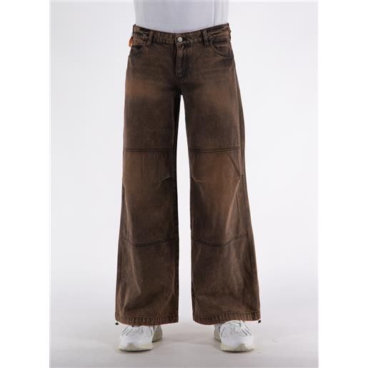 ARIES pantalone acid low rise flare uomo