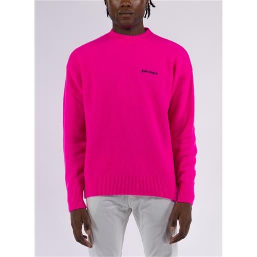 PALM ANGELS maglione basic logo sweater uomo