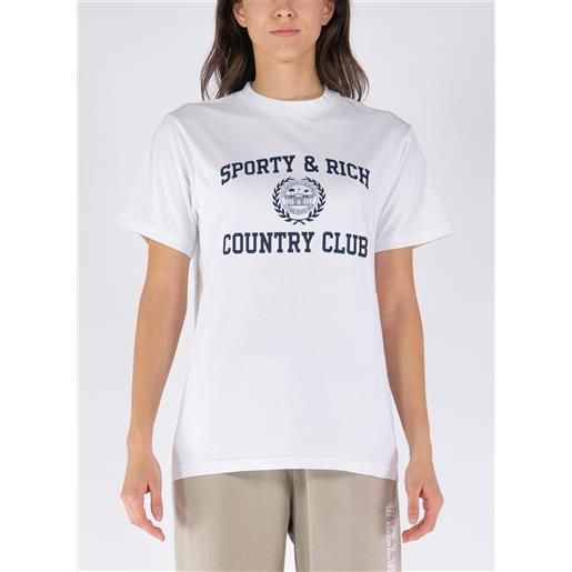 SPORTY&RICH t-shirt varsity crest donna