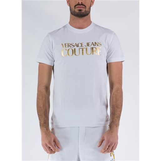 VERSACE JEANS COUTURE t-shirt logo thick foil uomo