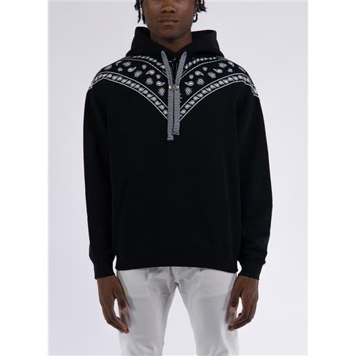 MARCELO BURLON felpa hoodie paisley uomo