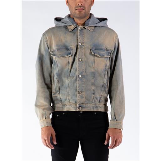 REPRESENT CLOTHING giacca hooded in denim uomo