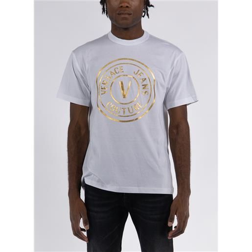 VERSACE JEANS COUTURE t-shirt v-emblem logo uomo