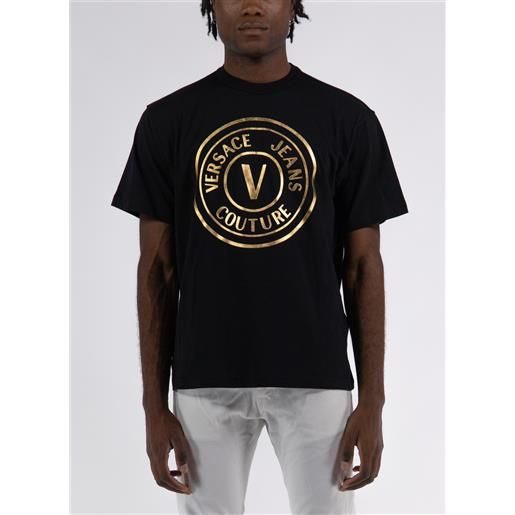 VERSACE JEANS COUTURE t-shirt con logo foil uomo