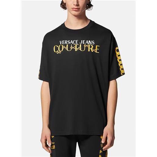 VERSACE JEANS COUTURE t-shirt d logo chain uomo