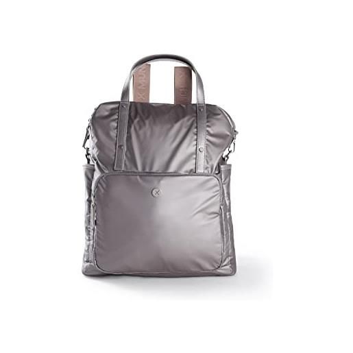 Munich clever backpack square silver, bags donna, argento, u