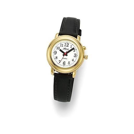 Atlanta orologio da polso parlante con indicazione del tempo per orologio da donna oro - 8916-9, gold, cinghia