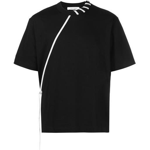 Craig Green t-shirt con lacci a contrasto - nero