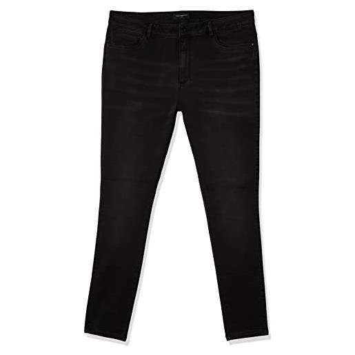 ONLY CARMAKOMA caraugusta hw sk bj13963 dnm jeans, denim nero, 42w x 32l donna