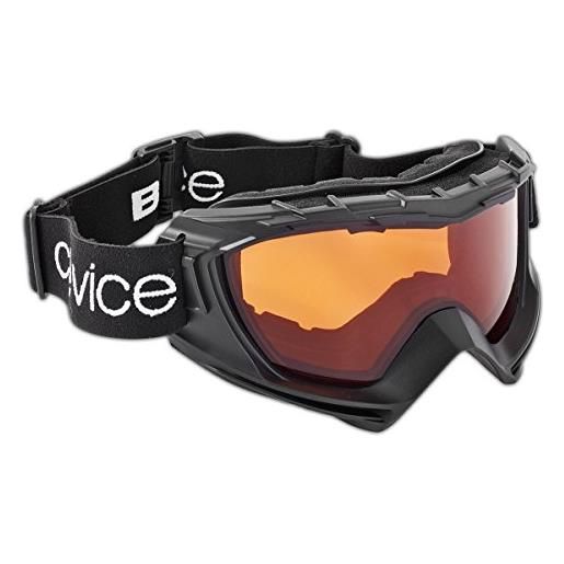 Black Crevice skibrille, occhiali da sci. Uomo, nero matte, unica