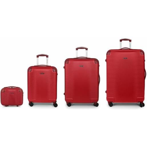 Gabol balance xp 4 ruote set di valigie 4 pezzi rosso