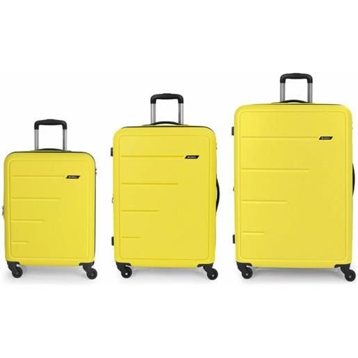 Gabol future 4 ruote set di valigie 3 pezzi giallo