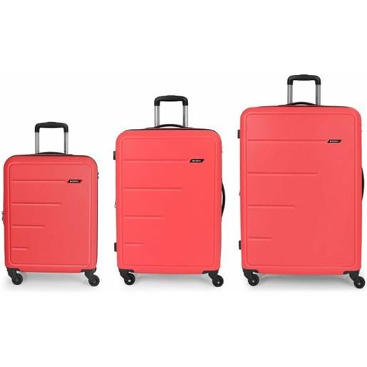 Gabol future 4 ruote set di valigie 3 pezzi rosso