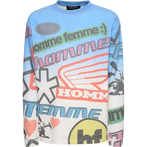 HOMME + FEMME LA t-shirt termica moto con stampa