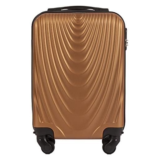 W WINGS wings - borsa da viaggio leggera con ruote e manico telescopico, brown, xs, valigetta, marrone, xs, valigetta