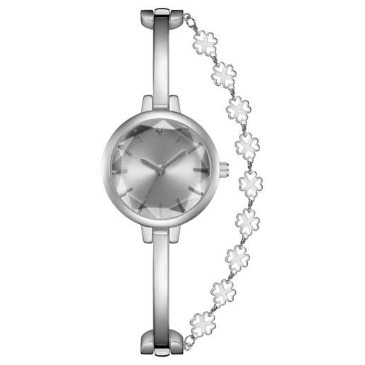 CIVO orologio donna argento acciaio analogico orologio da polso con bracciale elegante piccolo impermeabile quarzo orologio minimalista rotondo, regalo donna