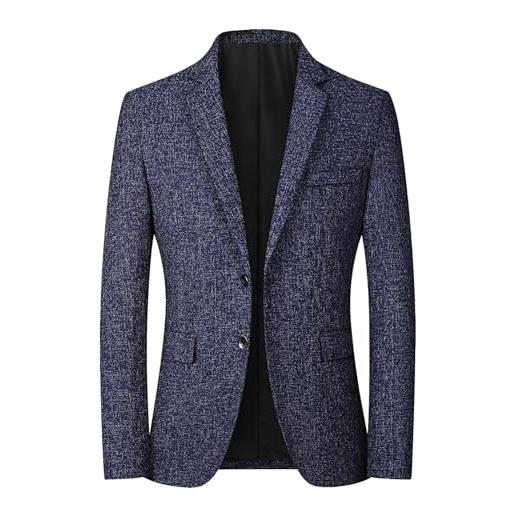 iEFiEL blazer casual da uomo jacket giacca casual elegante slim fit giacca da abito con bottone giacca uomo blazer giacche cachi b xxl