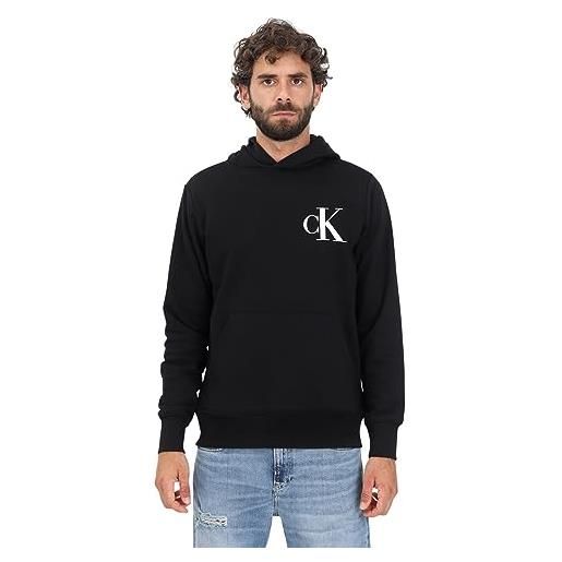 Calvin Klein felpa color monogram graphic hoodie xxl nero