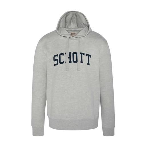 Schott NYC schott sweat ã capuche marine/orange homme logo felpa, blu navy/arancione, s uomo