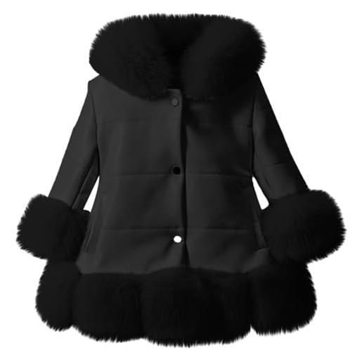 L9WEI vestaglia bambina cappotto da bambina per bambina cappotto invernale antivento addensato giacca da bambino in caldo pile giacca vento neonato (red, 11-12 years)